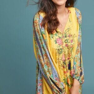 Farm Rio Lorena Patchwork Tunic Dress